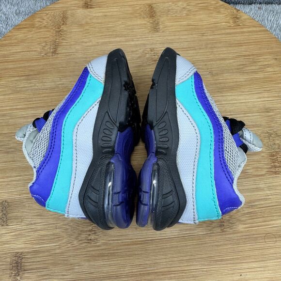 Nike Air Max 95 Shoes Boys 3C Grey Blue Teal Black Mesh Sneakers 905462-023 OG - Picture 6 of 8